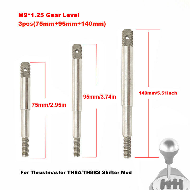 3 шт. уровни шестерни для Thrustmaster TH8A TH8RS Shifter Mod 75 мм/95 мм/140 мм подходят оригинальная ручка переключения передач M9x1,25