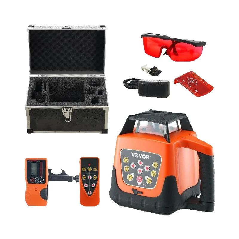 SucceBuy Laserwaterpas 360 graden zelfnivellerende rode kruislijnlaser 5 rotatiesnelheden en 4 scanhoeken Aanpassing Waterdicht