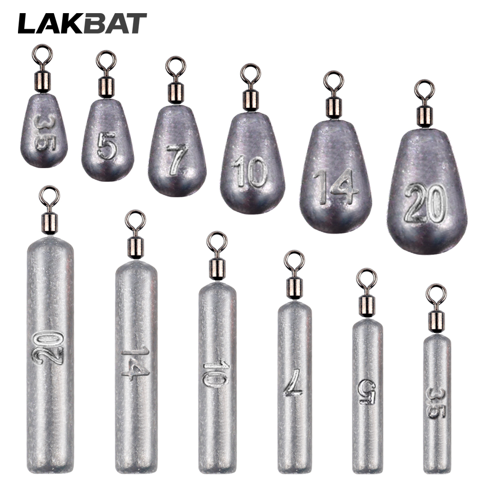 Angelgewichte 10 Stück 3,5g 5g 7g 10g 14g 20g Tube Bullet Quick Rod Jig Head Casting Metall Tackle Kit Pesca Werkzeug Bleigewicht
