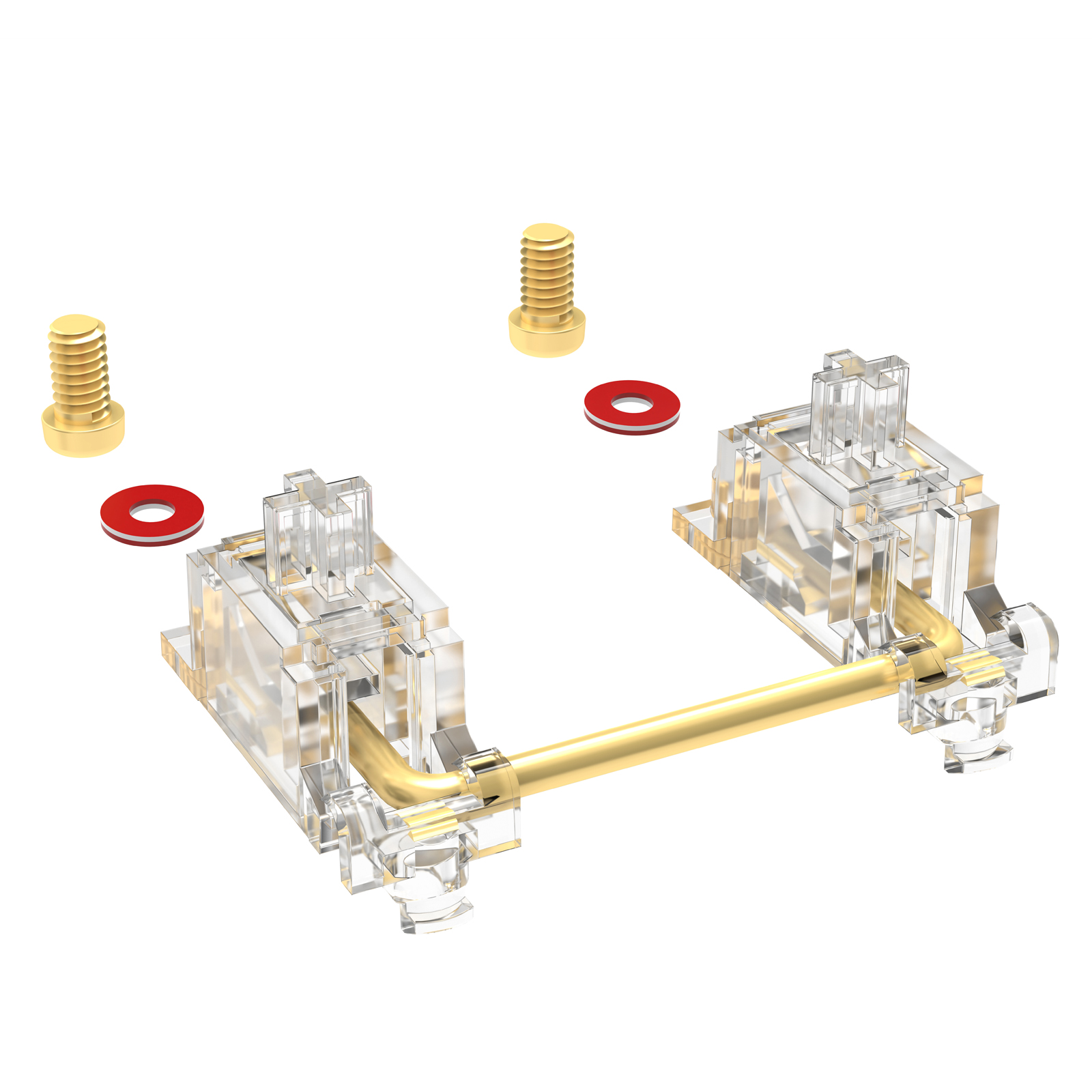 Stabilizatory DUROCK V2 wkręcane, stabilizatory do montażu na PCB, stabilizatory do keycapów, wkręcane stabilizatory do mechanicznej klawiatury, stabilizatory do spacji.