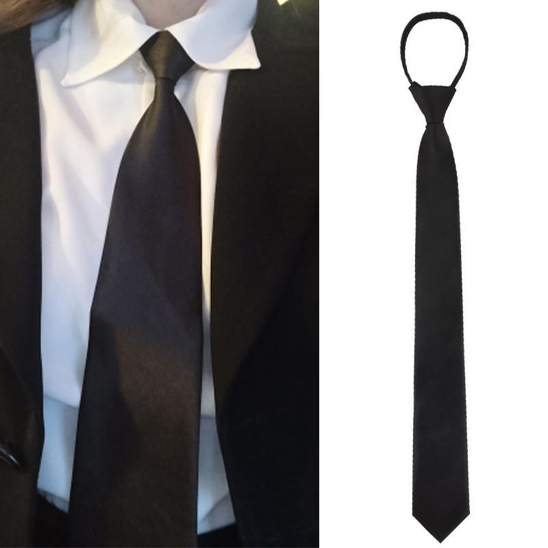 Preto unissex zíper laços retro sedoso estreito pescoço gravata magro suave feminino gravata borboleta estilo coreano simples elegante all-match na moda gravata