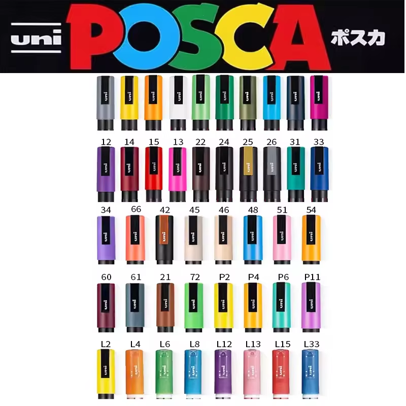 1 Stück Japan Uni Posca Farbmarker, PC-3M 0,9-1,3mm Acryl-Marker, für CD, Metall, Glas, Comics, Zeichnen, Kunstbedarf