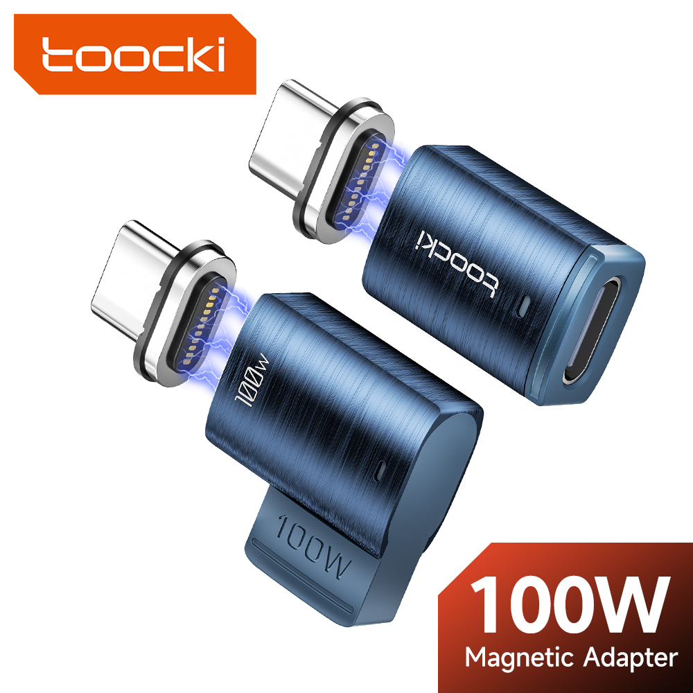 Toocki 100W Magnetic OTG Adapter USB Type C To Type C Magnetic Fast Charging Convertor For Samsung Xiaomi Huawei Macbook Laptop