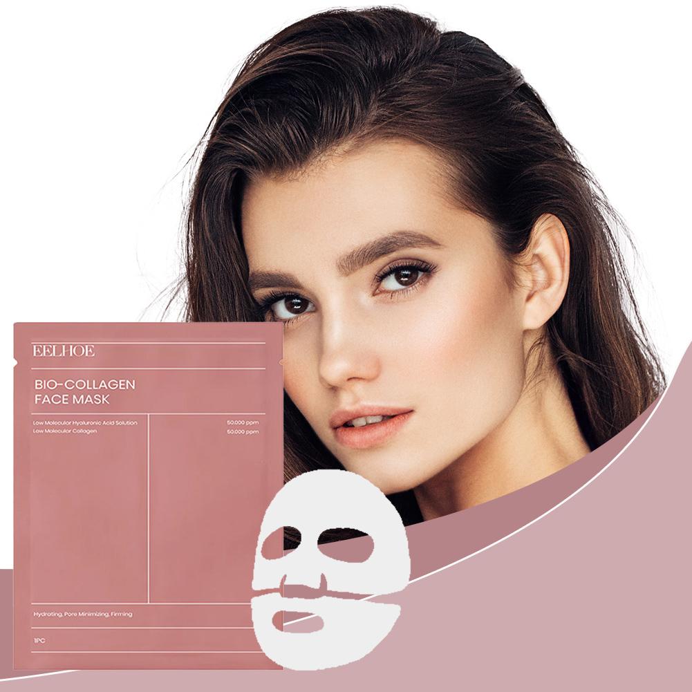Mascarilla facial de biocolágeno Real, máscara hidratante profunda que reduce los poros, ilumina la cara durante la noche, refrescante, cuidado de la piel