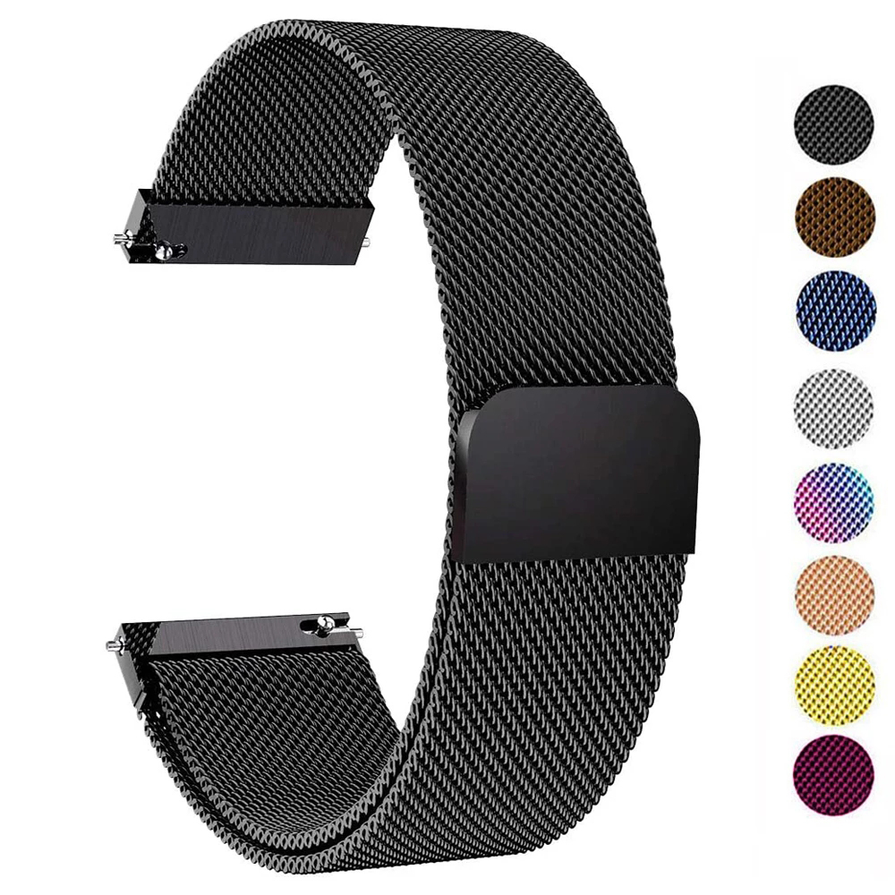 สายคล้องแบบมิลาน22มม. 20มม. สำหรับ Samsung Galaxy WATCH 6 5 4 44มม. 40มม. 6กำไลข้อมือ2แบบคลาสสิก