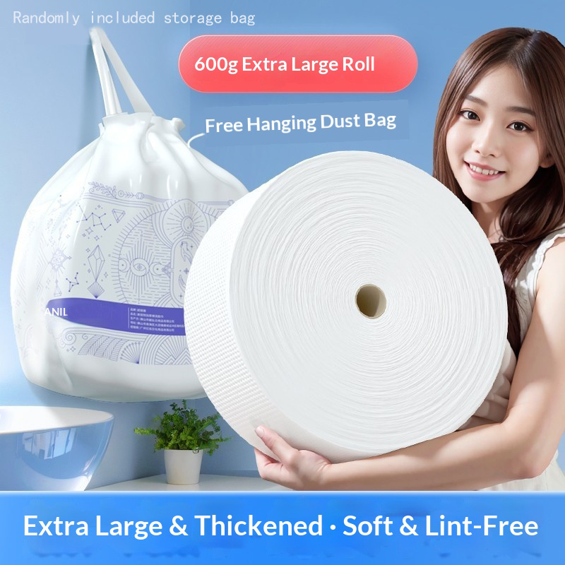 Disposable Facial Wipes Salon-Grade Cotton Facial Towels Ultra-Soft Cotton Wipes Dual-Use Dry/Wet Extra-Thick Cleansing Wipes