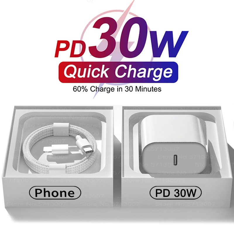 Ładowarka Apple PD 30W USB Typ C do iPhone 15 13 12 11 14 16 Pro Max Plus XR X iPad Szybka Ładowarka Adapter Kabel do Szybkiego Ładowania