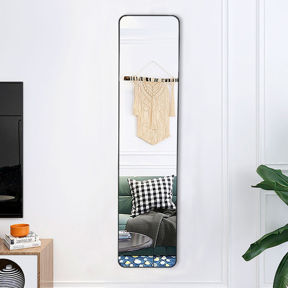 ผนังกระจกเต็มความยาวพร้อมกรอบ, 28cm W x 118cm H
