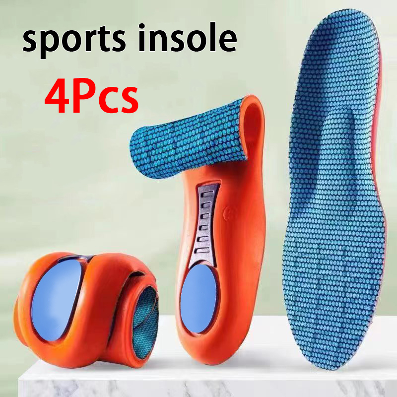 Solette sportive ammortizzanti Soletta di supporto per l'arco plantare per uomo e donna Comfort traspirante Rilievi per scarpe 2 pezzi/4 pezzi