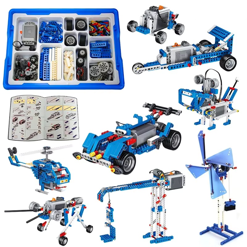 Parti tecniche STEM Programmazione multistrecnologia Studente educativo Impara blocchi di costruzione Set di funzioni di alimentazione per giocattoli per bambini