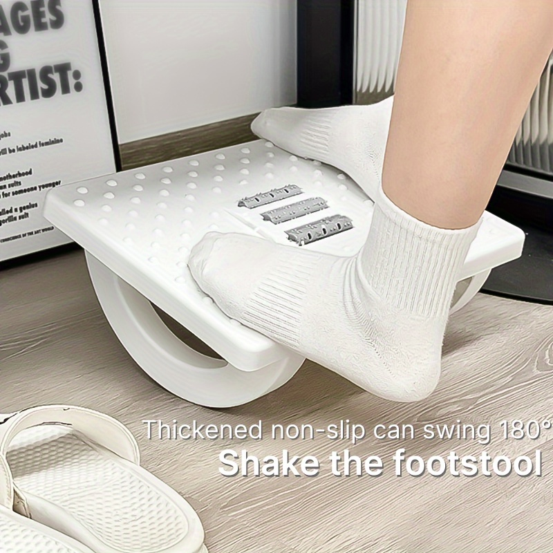 1 Stück Tritthocker unter dem Schreibtisch, Massagepedal, lindert müde Füße, Anti-Kreuzbeine für Büro, Zuhause, Schreibtisch, ergonomische Fußstütze