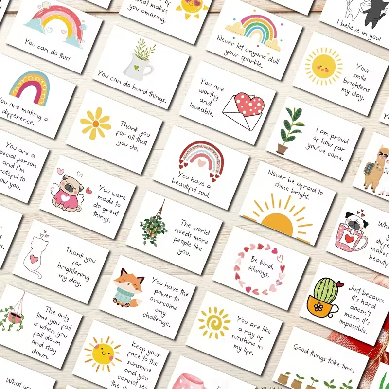 60 tarjetas de felicitación inspiradoras, exquisitos regalos para amigos, colegas y familiares, tarjetas motivadoras