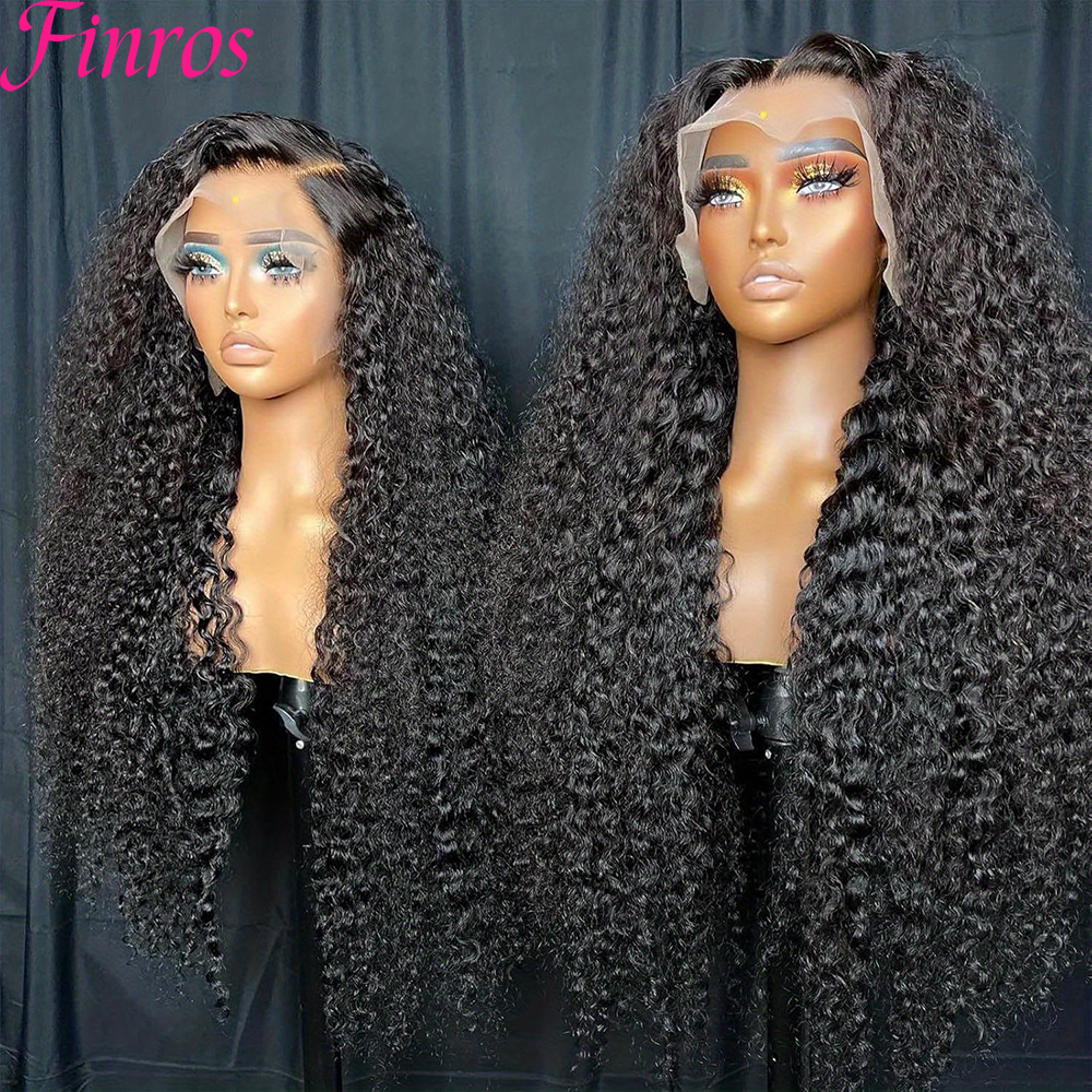 Peruki typu lace front z włosów naturalnych, kręcone, z efektem water wave, o długości 30-40 cali, 13x4 13x6 HD, peruki frontalne z głęboką falą, transparentne, dla kobiet, gęstość 250%