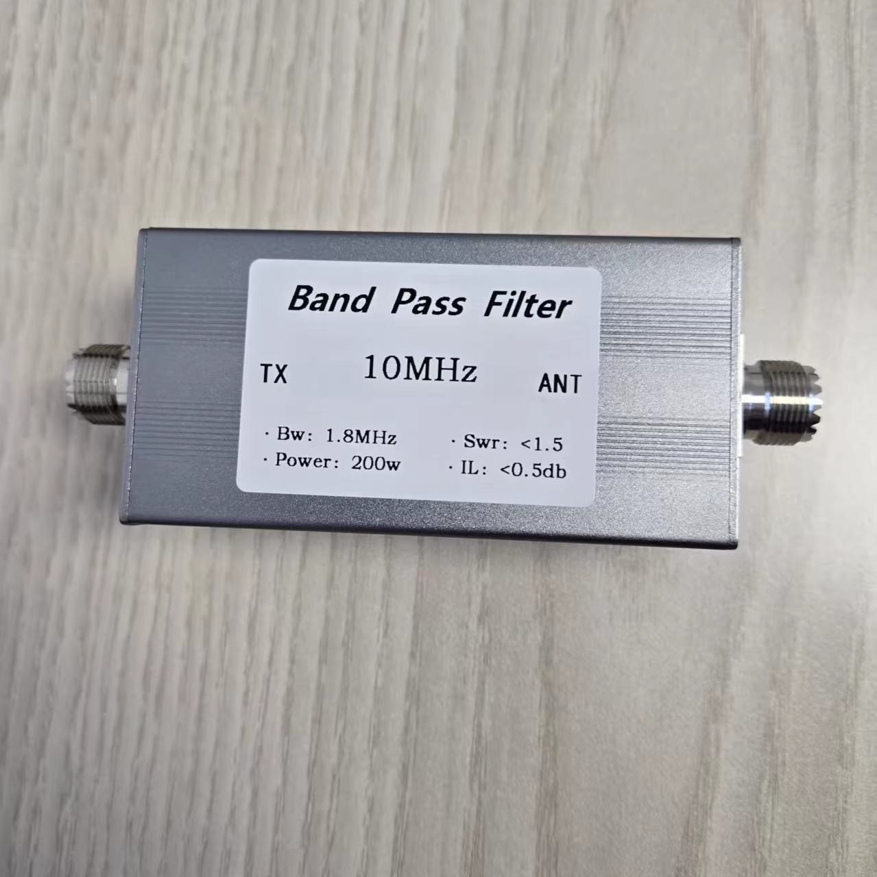 BPF-10M 10MHz banddoorlaatfilter BPF 1,8MHz bandbreedteonderdrukking harmonisch 200W