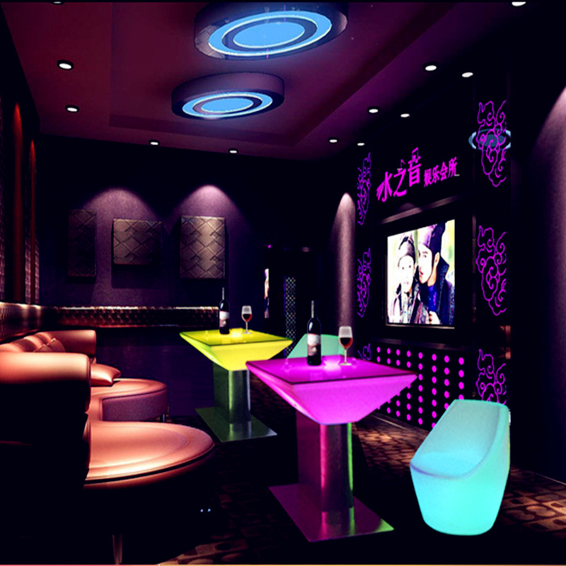 Party Decoration LED Luminous Bar Table KTV Coffee Tea Desk Furniture For Holiday Home Garden Nightclub Site Layout