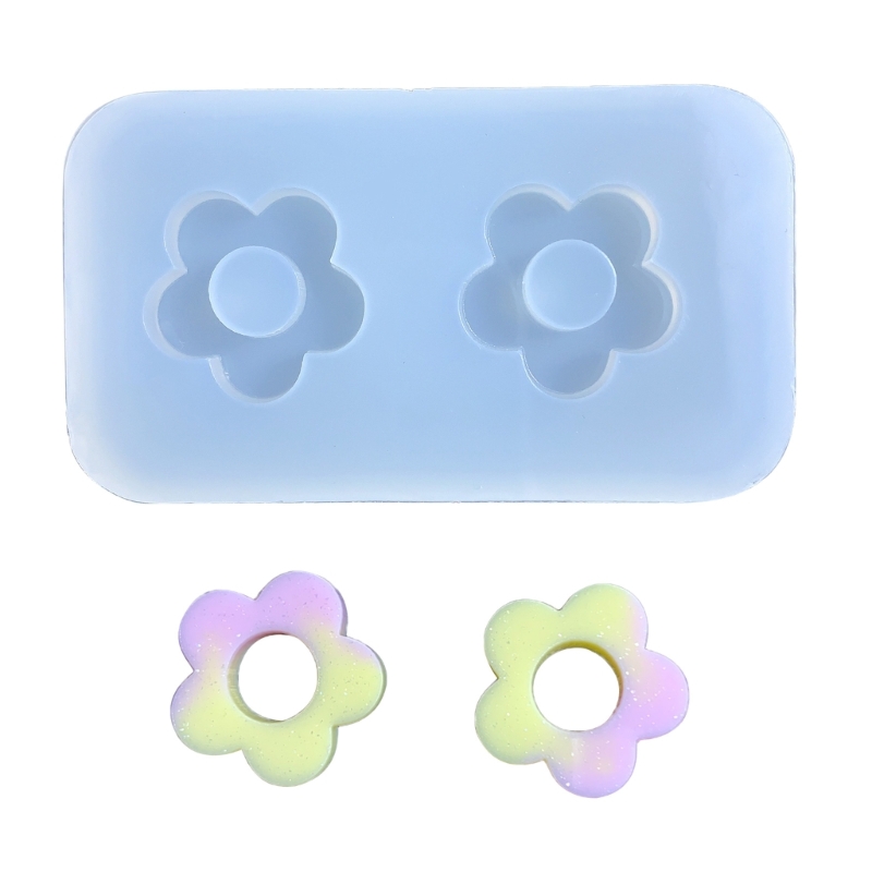 Mini molde de silicona de flor R3MC, rellenos de coctelera epoxi hueca, moldes de silicona, molde de relleno de resina epoxi para moldes de resina de arena movediza