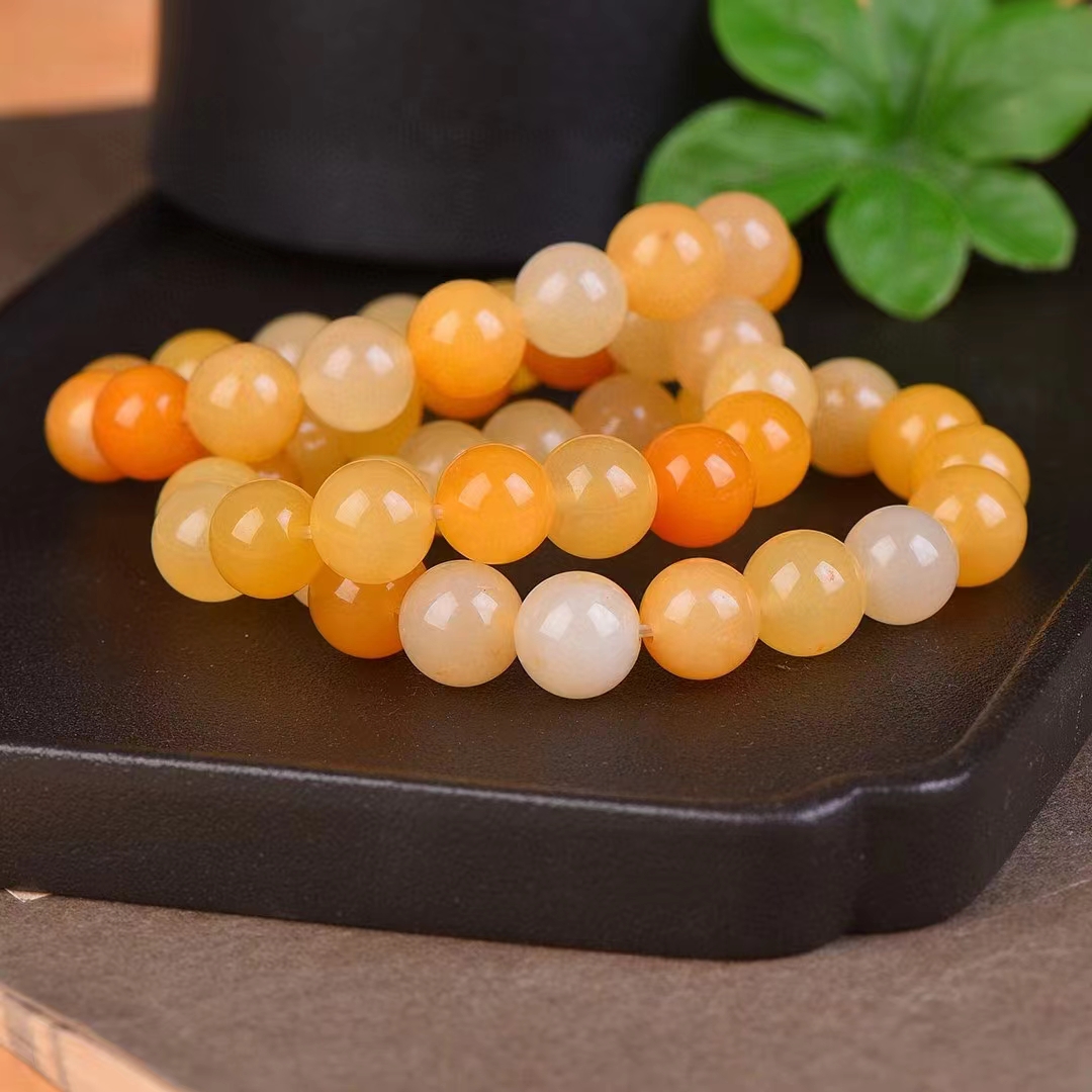 สร้อยคอมือหยกโกบีกำไลหินหลากสีสำหรับสตรีเครื่องประดับอัญมณีสร้อยข้อมือยืดได้