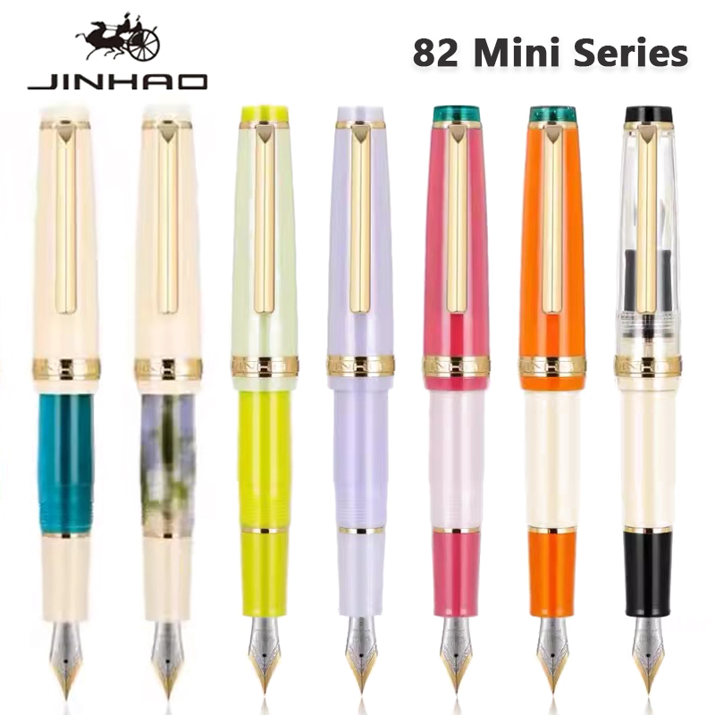 Jinhao 82, мини-перьевая ручка, роскошные элегантные ручки, 0,38/0,5/0,7 мм, очень тонкие ручки с чернилами для письма, канцелярские принадлежности, офисные школьные принадлежности