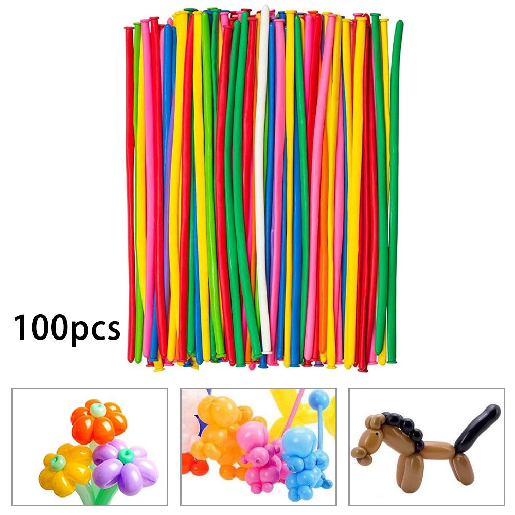 100 Uds. Globos giratorios coloridos tira mágica larga látex 260Q globo para fiesta de cumpleaños decoración de boda DIY modelado de animales