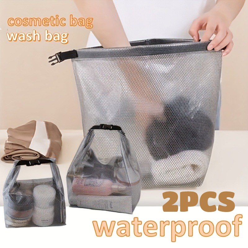2PCS Bolsa de Armazenamento Impermeável para Cosméticos, Roupas de Academia e Natação, Bolsa de Viagem para Homens e Mulheres, Bolsa de Lavagem para Atividades ao Ar Livre