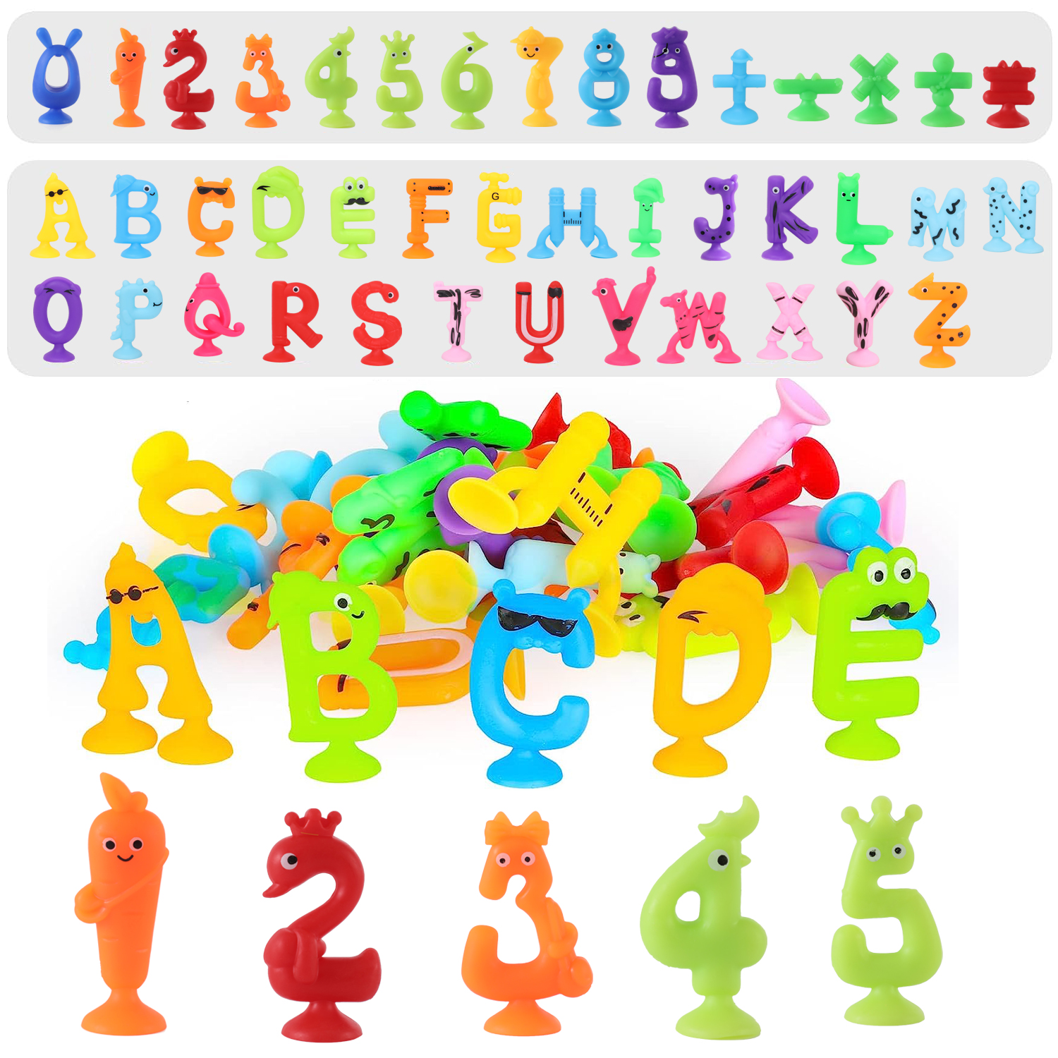 Números letras ventosa brinquedos para crianças, brinquedos sensoriais otário, brinquedos de banho para crianças, brinquedos educativos para meninos e meninas