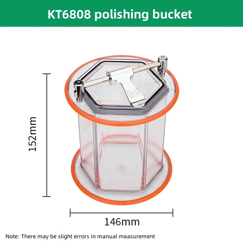 Kapasitas 3 Kg Drum/Ember Putar untuk Tumbler KT-6808 untuk Mesin Pemoles, Barel Pemoles Perhiasan