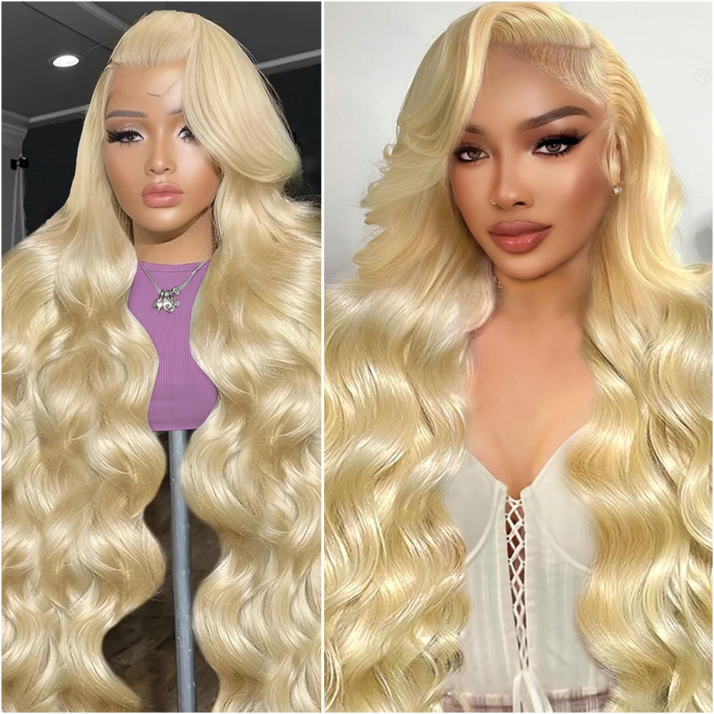 40 pollici 613 miele biondo colorato onda del corpo parrucca frontale in pizzo per capelli umani prepizzicata 13x6 HD parrucche anteriori in pizzo per le donne densità 200%