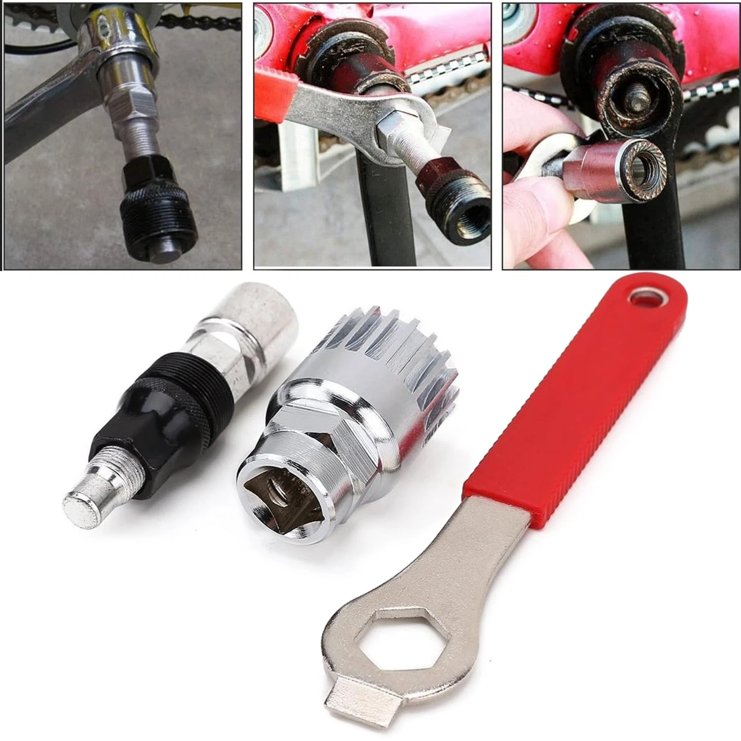 Extractor de Bielas Profesional para Bicicleta, Herramienta de Reparación de Pedalier, Llave para Desmontar el Eje de Pedales, Herramienta de Reparación de Ciclismo