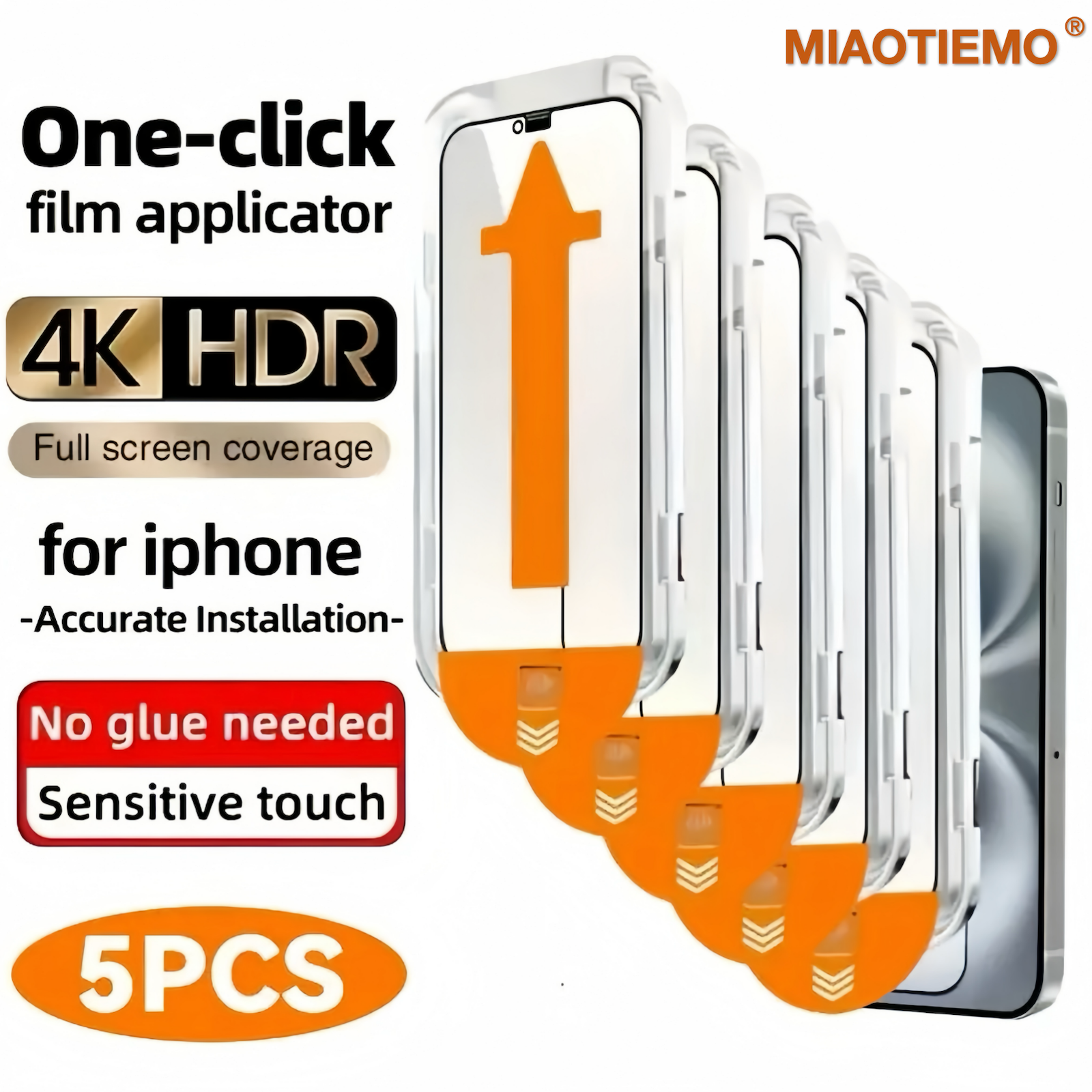 5 個 iPhone 16e 16 15 14 13 12 11 プロマックス XS XR プライバシースクリーンプロテクター 4K 高精細強化ガラス防水