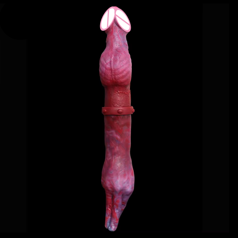 FAAK Lungo Doppio Dildo Grande Nodo Pugno Spina Anale Realistico Animale Cane Pene Giocattoli Del Sesso Per Lesbiche Prodotti Erotici In Silicone