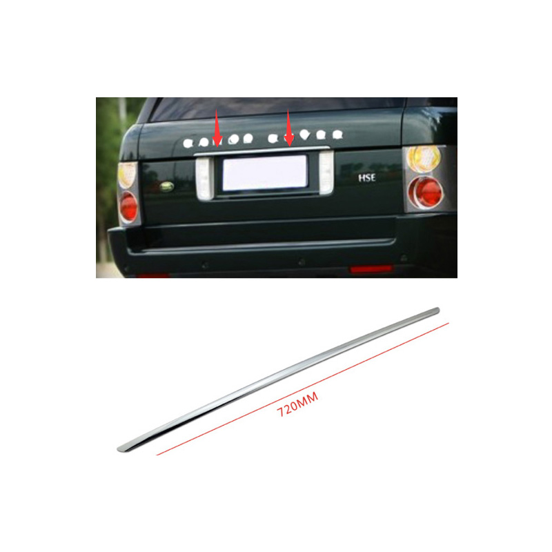 Tira de borracha para porta traseira de porta-malas, plástico, cromado, guarnição para range rover vogue l322, 2003-2013