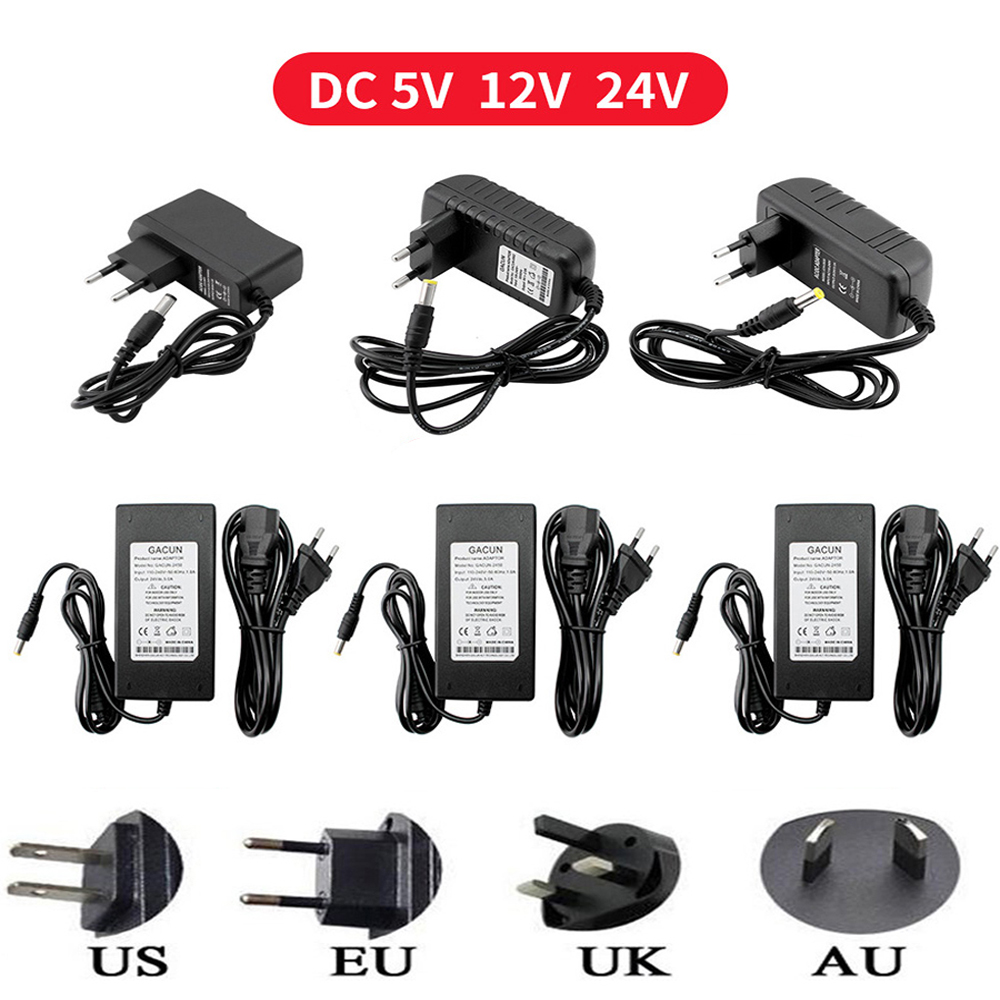 Adaptador de fonte de alimentação dc 5v 12v 24v 5 12 24 volts ac 110v-220v transformador de iluminação 1a 2a 3a 4a 5a 6a 8a 10a driver de led para cctv