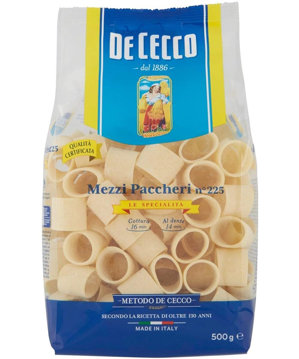 10 x Cecco Mezzi Paccheri No. 225 Massa Italiana 500g