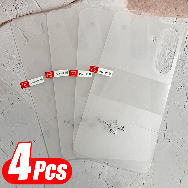 4 Stuks Terug Film Hydrogel Film Screen Protector Voor Samsung Galaxy S25 S24 S23 S22 Ultra Plus Voor Samsung Galaxy s24 S23 FE Film
