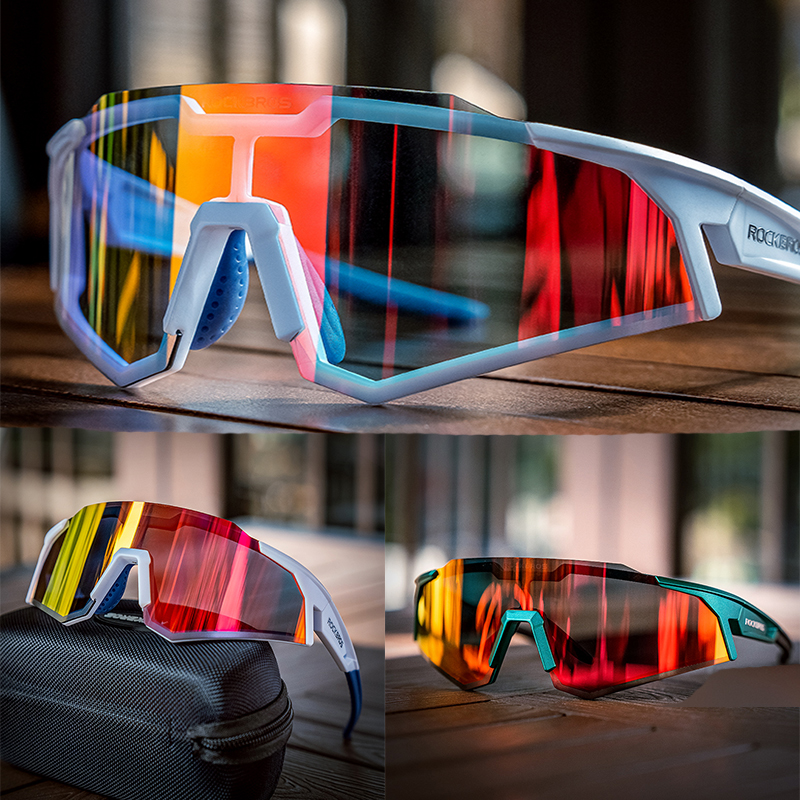 ROCKBROS Óculos de ciclismo Proteção solar Óculos de sol fotocromáticos para bicicleta Óculos esportivos com lentes polarizadas Glaases Óculos de bicicleta