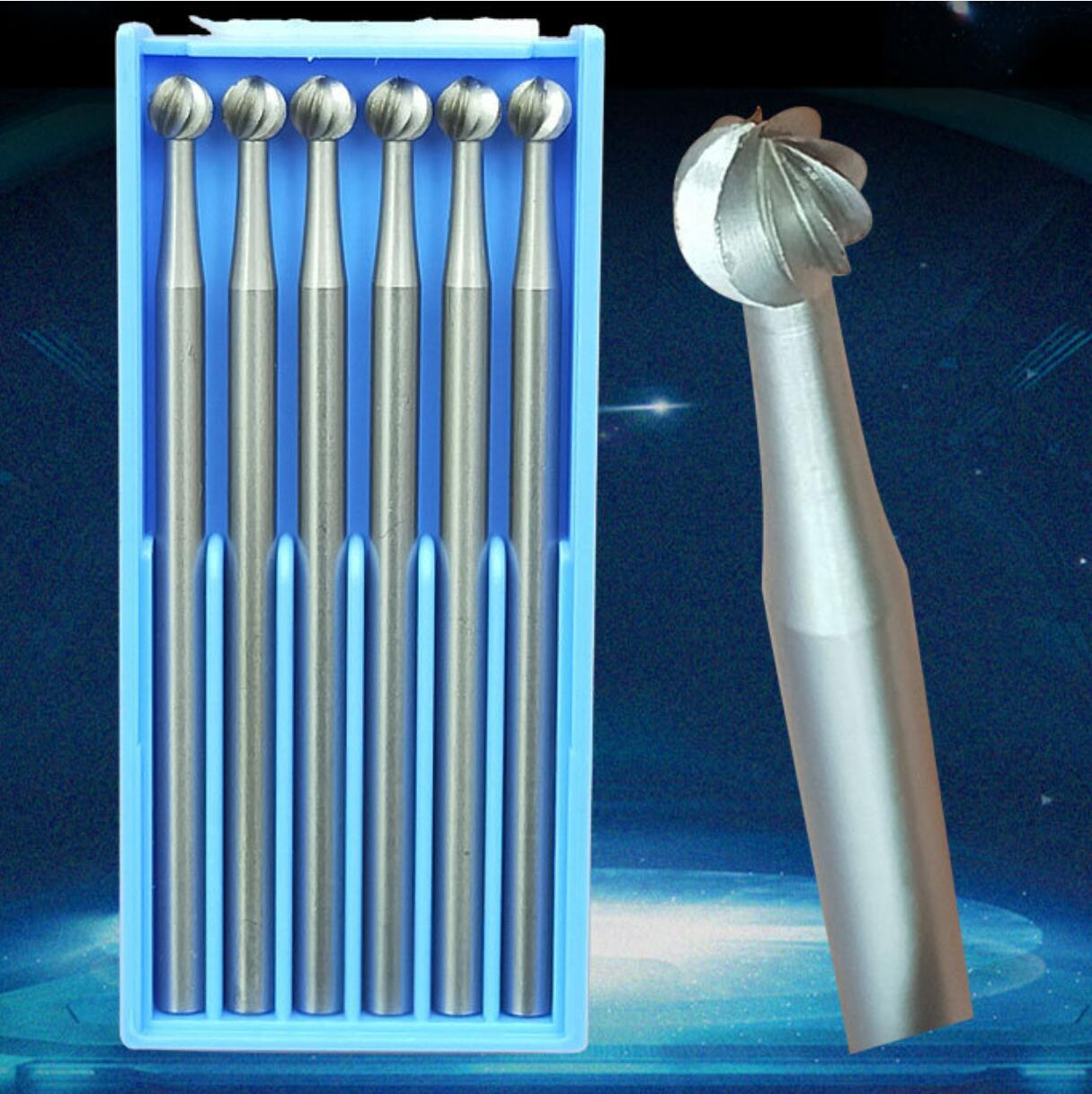 6 PC คาร์ไบด์เหล็กทังสเตนรอบ Burs ทันตกรรมเครื่องประดับแกะสลักเครื่องมือแกะสลัก Woodworking Router บิตเครื่องตัดไม้ Handmade