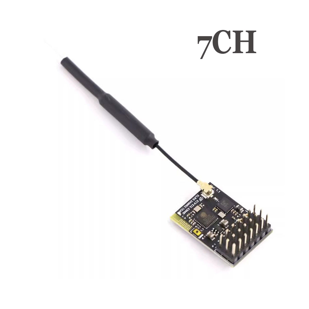 Odbiornik ELRS 2.4Ghz PWM 7CH CRSF obsługuje protokół ELRS 3.2 PWM/CRSF antena rurowa miedziana do samolotu RC FPV Drone