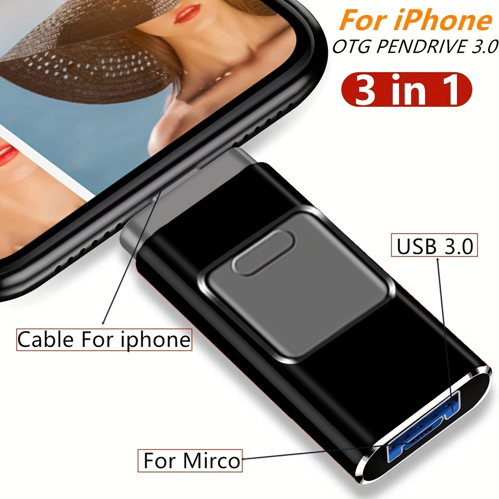 USB-флеш-накопитель 2T 1T, высокоскоростной 512G 256G, внешний накопитель для телефона, iPhone, Android, ПК, копирование фотографий, видео, файлов