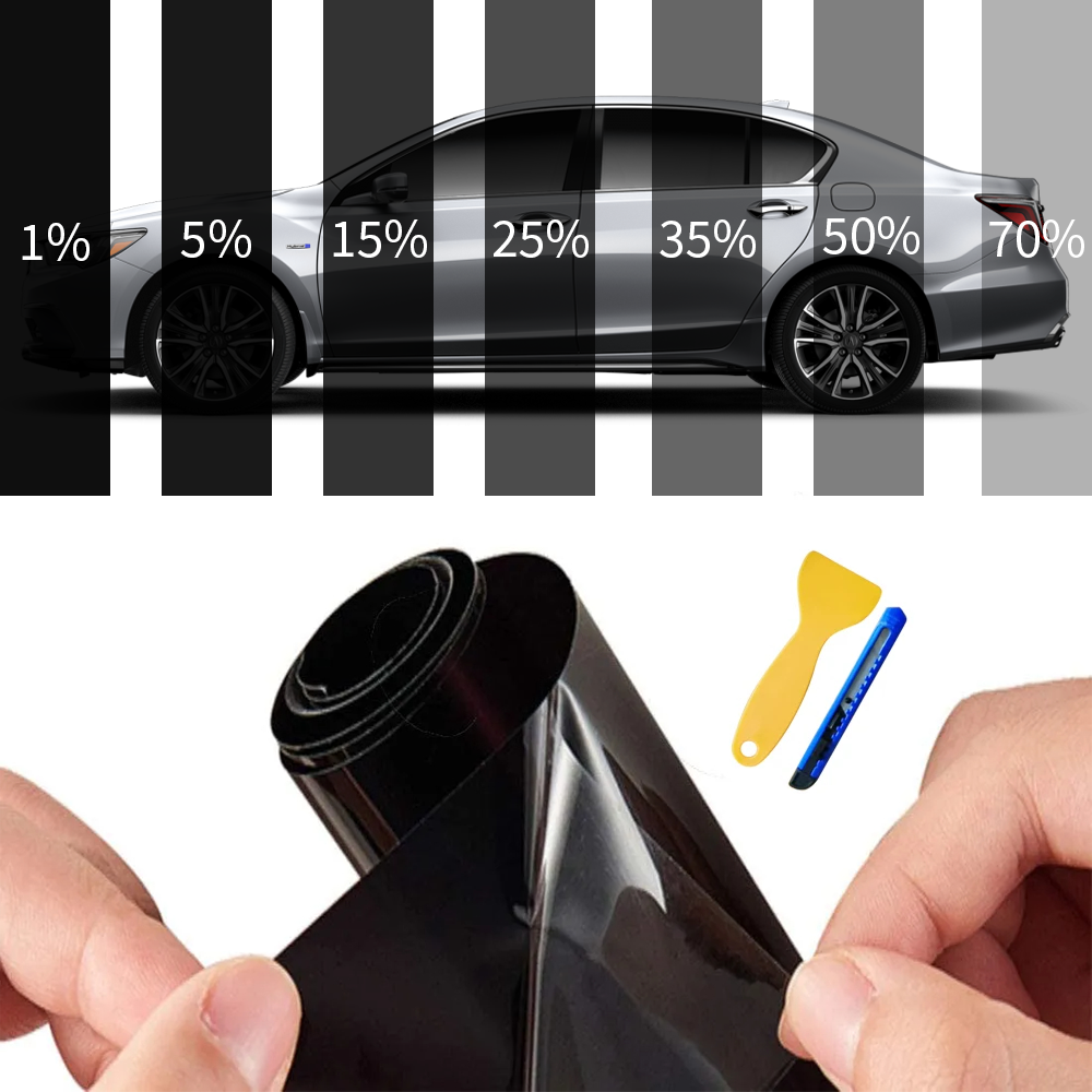 50cmx3m Keramische Auto Raamfolie UV Zonnescherm Anti-spionage Privacy Auto Glas Sticker Rol