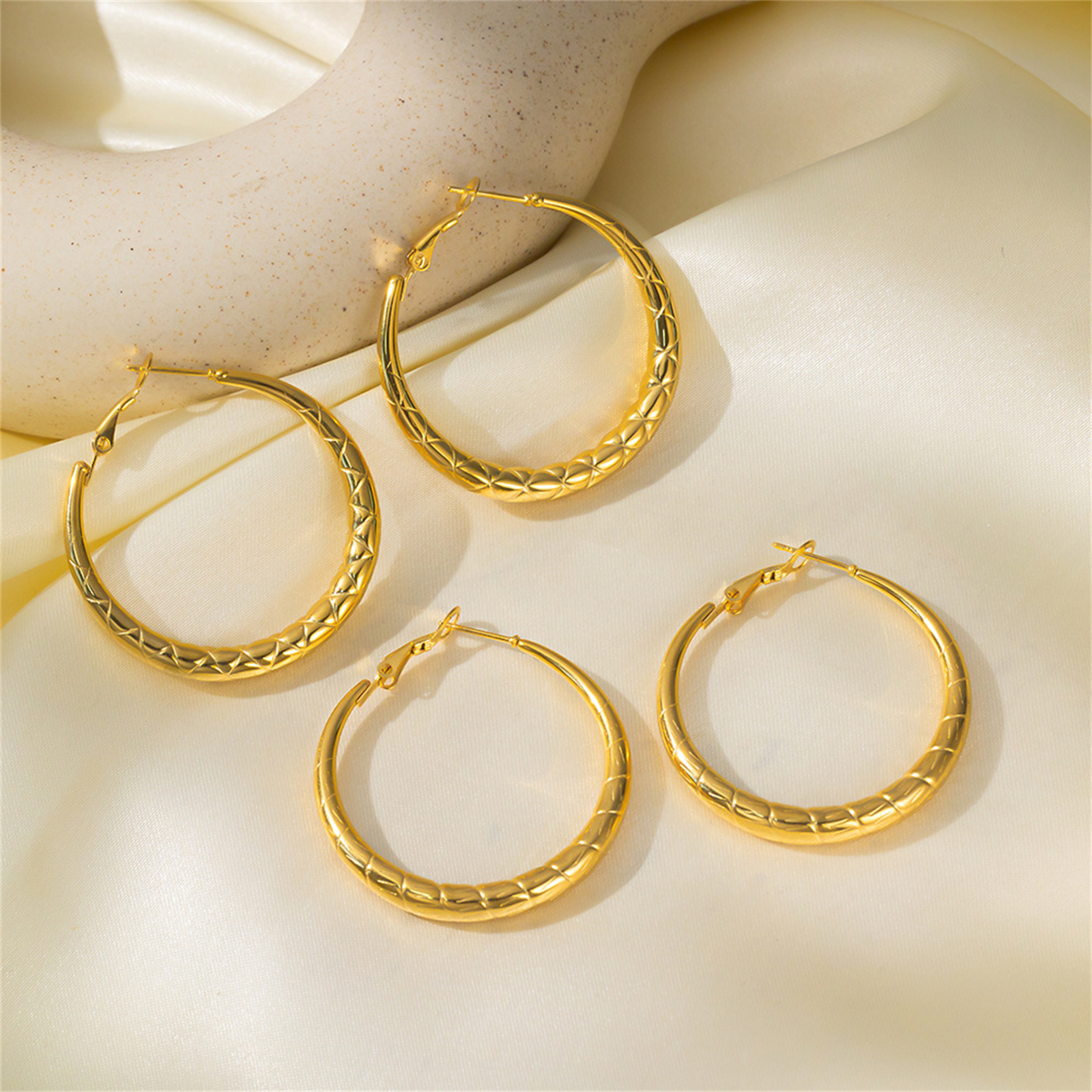 SION L-Boucles d'Oreilles Géométriques Bergame pour Femme, Acier Inoxydable, Simplicité, Vintage, Haute Joaillerie, Cadeaux de ix, Mode
