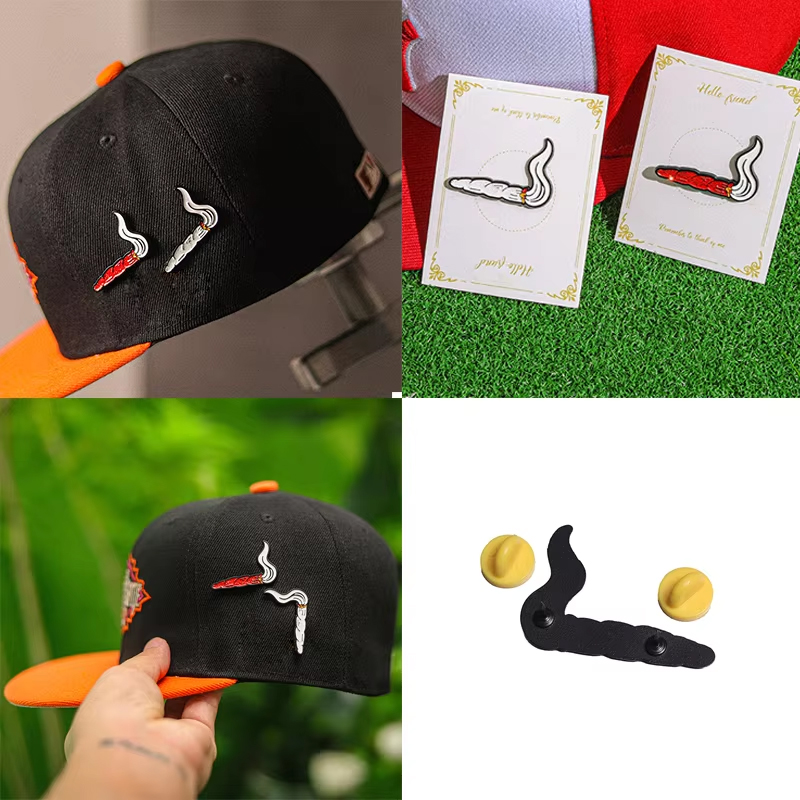 Para cima em fumaça esmalte pinos dos desenhos animados criativo metal broches lapela crachá mochila boné jóias decorativas presente para amigos atacado