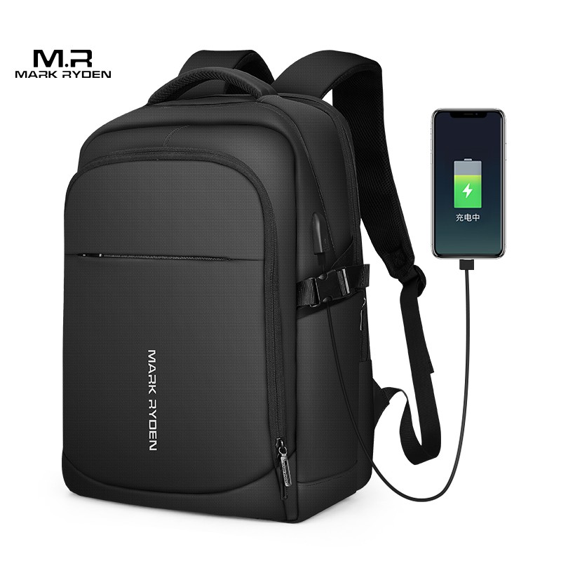 Zaino da uomo Mark Ryden impermeabile per laptop da 15,6 pollici, borsa con tasche multistrato, zaino da scuola con ricarica USB, zaino da viaggio Mochilas