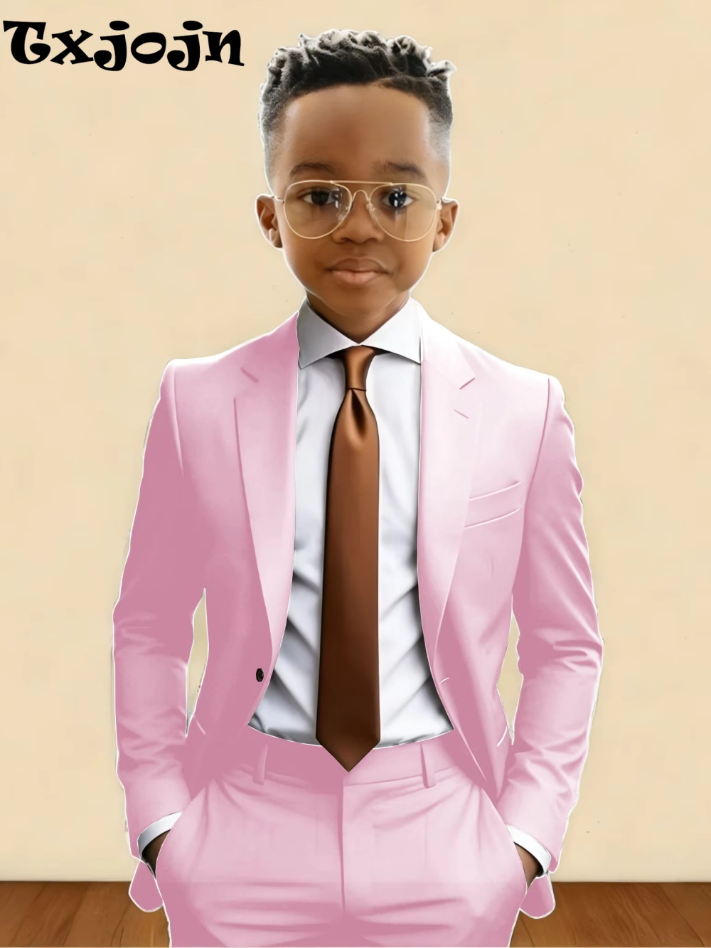 Anzüge für Jungen mit gekerbtem Revers, 2-teilig, Jacke und Hose, formelle Abendgarderobe, Premium-Langarm-Smoking-Sets für Kinder für Auftritte