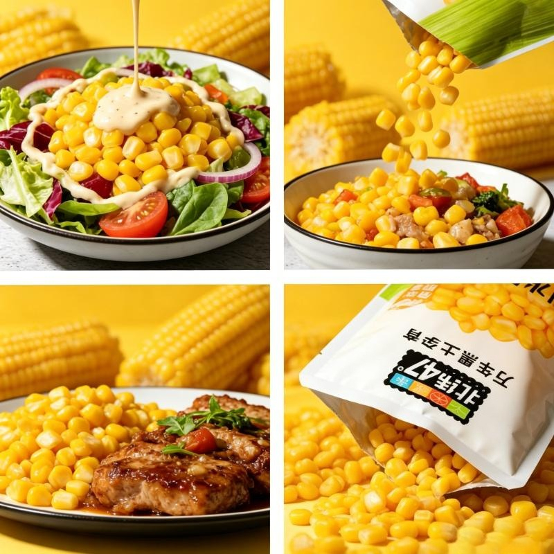 Maíz dulce de bajo índice glicémico, sin OMG, listo para comer, alto en fibra dietética, origen Black Soil, 280 g, envasado al vacío, alimento saludable para ensaladas, para bajar de peso y como accesorio para cocinar pizzas caseras