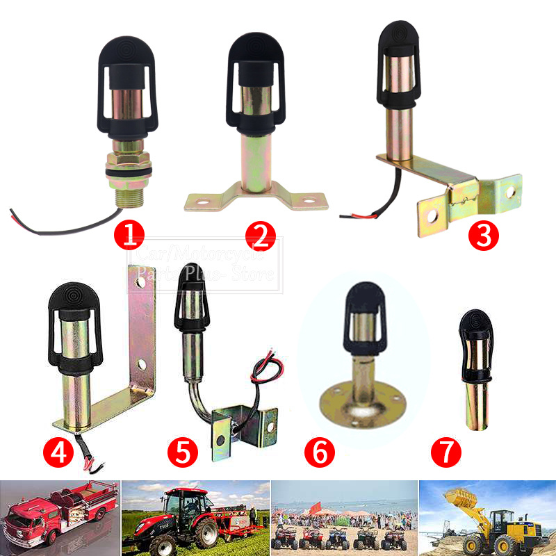 โลหะหมุนกระพริบ Beacon Mount มีความยืดหยุ่น Stem DIN Pole รถแทรกเตอร์ติดตั้งไฟเตือนชุดไฟตัดหมอก