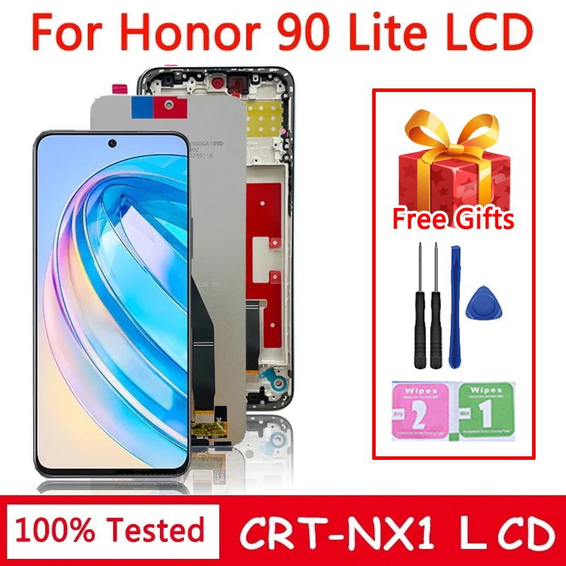 Prueba 6,7 ''para Huawei Honor 90 Lite CRT-NX1 pantalla LCD MONTAJE DE digitalizador con pantalla táctil para Honor90 Lite 90 Lite marco LCD