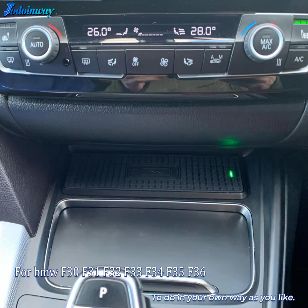 Беспроводное зарядное устройство 15 Вт для BMW F30 F31 F32 F33 F34 F35 F36 M4 F82 3 и 4 серий: зарядная панель, держатель для телефона, зарядная подставка для интерьера автомобиля