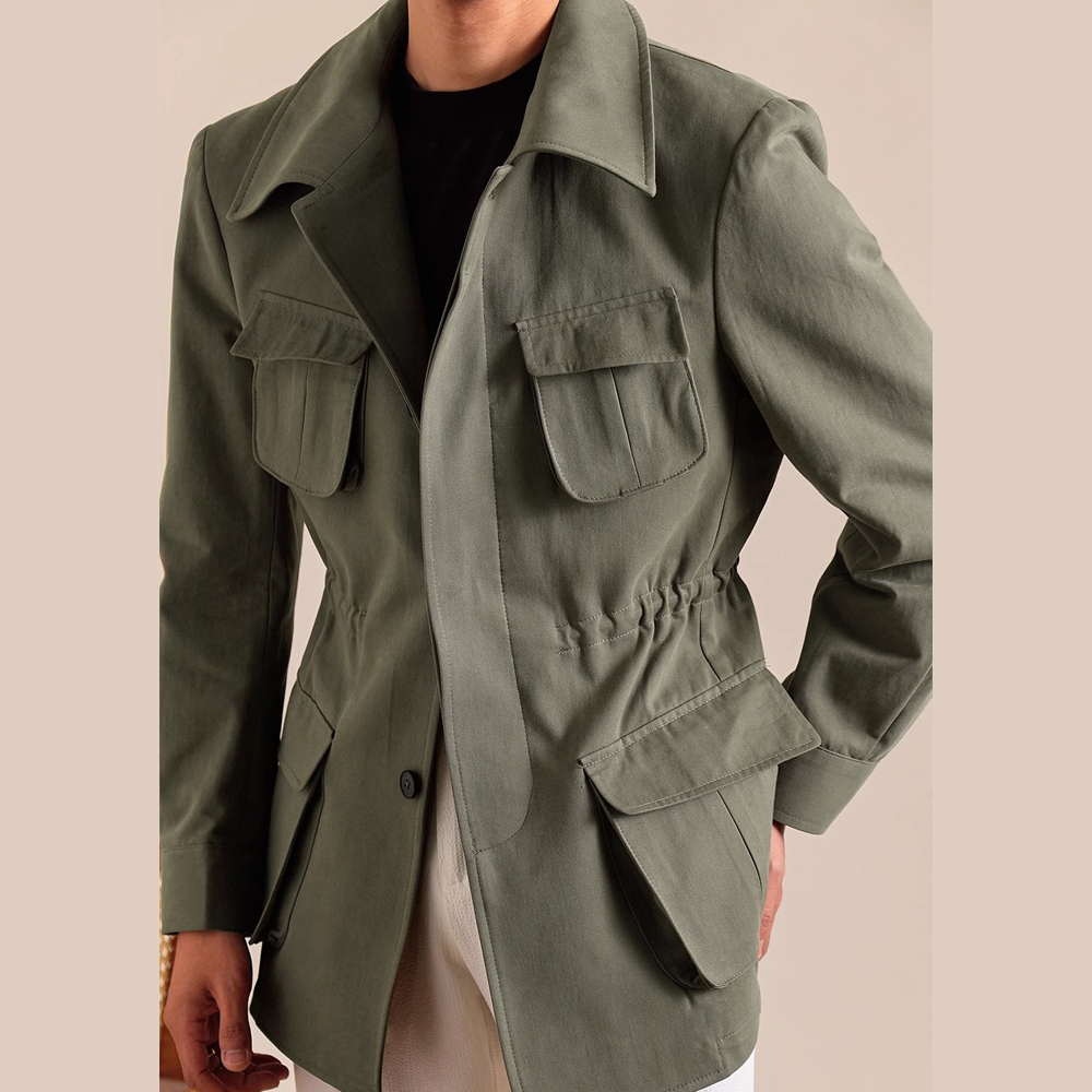 Frühling Herbst Reine Baumwolle Italienische Jagd Jacke männer Retro Business Casual Jacke Top Qualität Luxus Militär Jacke Top Mantel