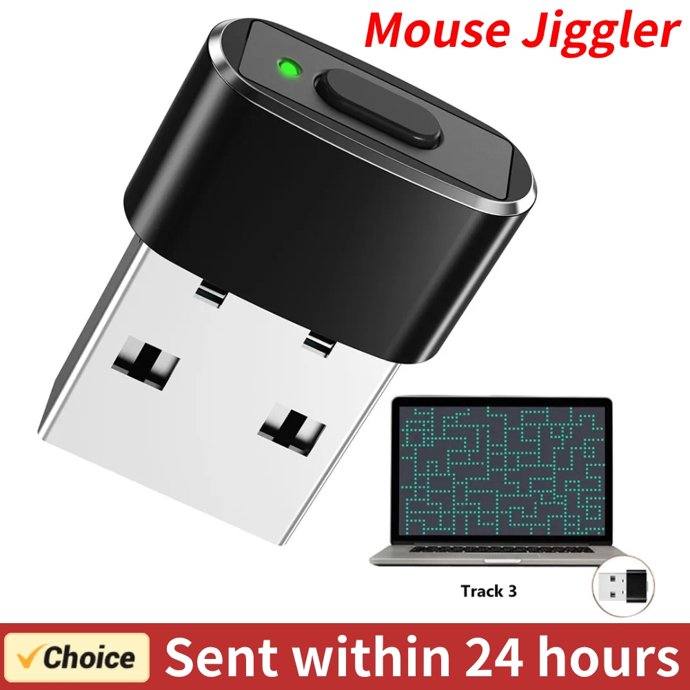 Ratón Jiggler indetectable con movimiento automático, agitador de puerto USB para ordenador portátil, mantiene el ordenador despierto, simula el movimiento del ratón