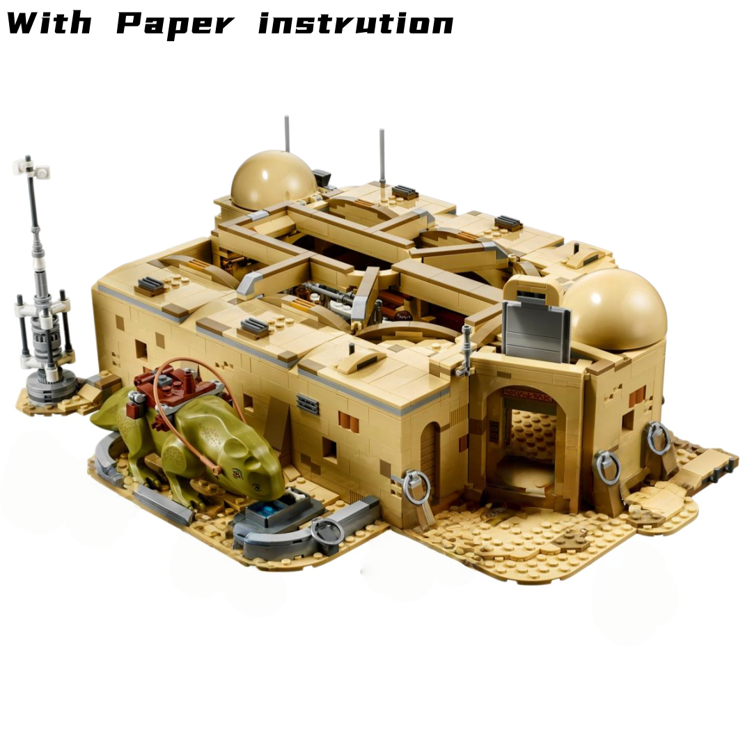 Cheapest The City Mos Eisley Cantina Bricks Building Blocks 3187pcs Space War Spaceport Model Birthday Gifts for Teenage Toys